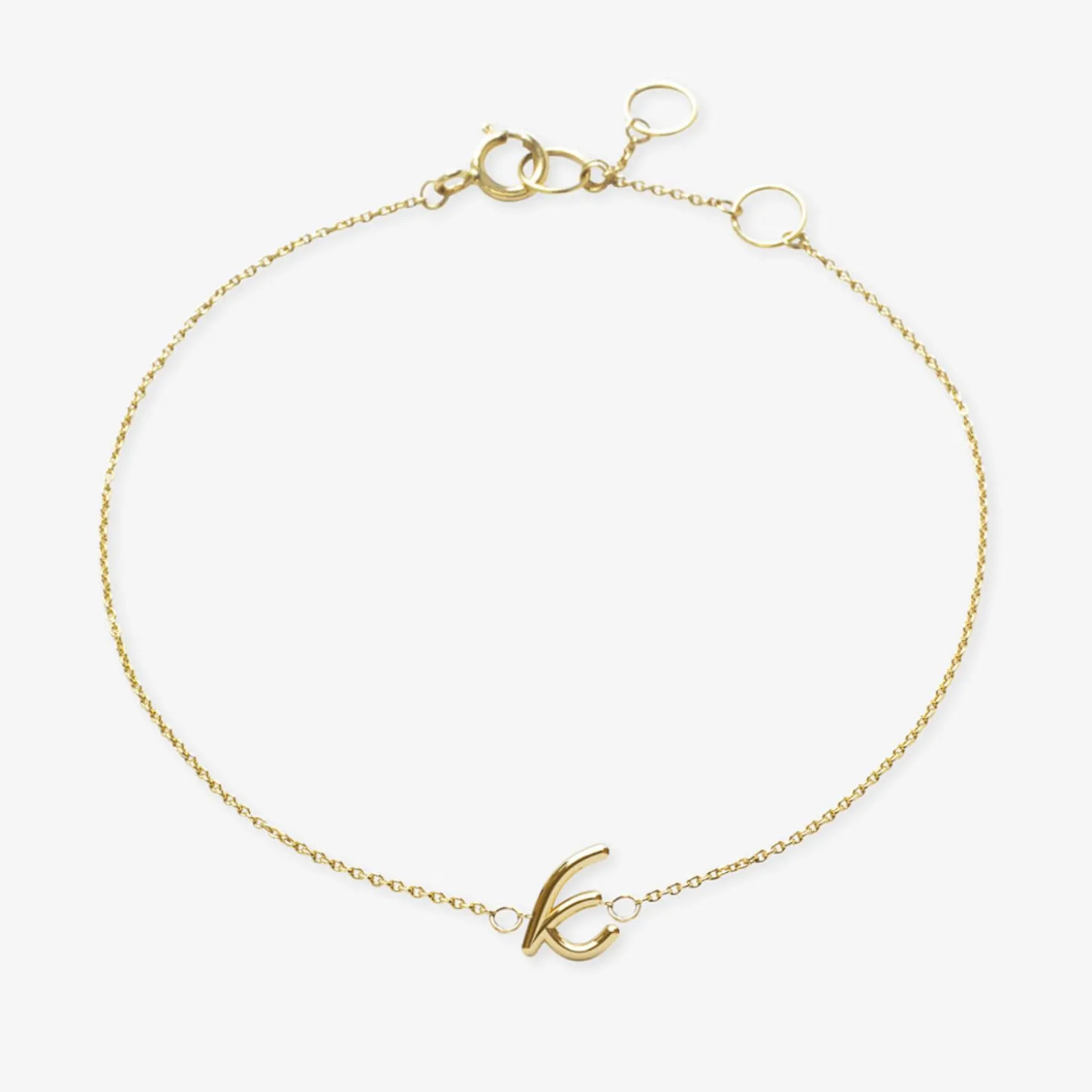 Love Letter - 18Ct Gold, Initial Chain Bracelet^The Alkemistry Best Sale