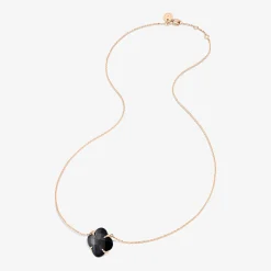 Morganne Bello 18Ct Rose Gold Victoria Clover Black Onyx Necklace^The Alkemistry Store