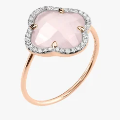 Morganne Bello 18Ct Rose Gold Pink Quartz And Diamond Ring^The Alkemistry Hot