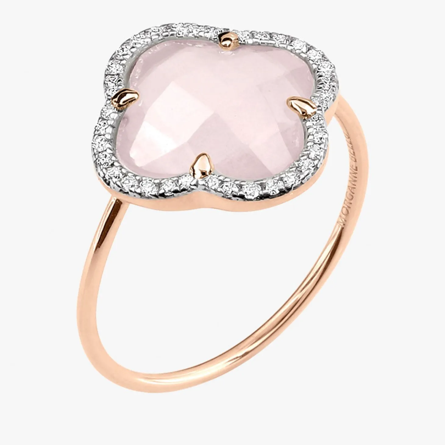 Morganne Bello 18Ct Rose Gold Pink Quartz And Diamond Ring^The Alkemistry Hot