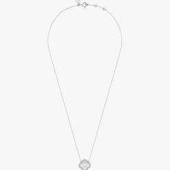 Morganne Bello 18Ct White Gold And Diamond Victoria Clover Mother Of Pearl Necklace^The Alkemistry Hot