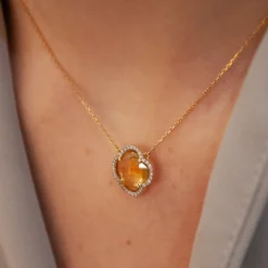 Morganne Bello 18Ct Yellow Gold And Diamond Victoria Citrine Necklace^The Alkemistry Cheap
