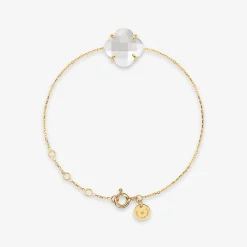 Morganne Bello 18Ct Yellow Gold Clover Mother Of Pearl Chain Bracelet^The Alkemistry Best Sale