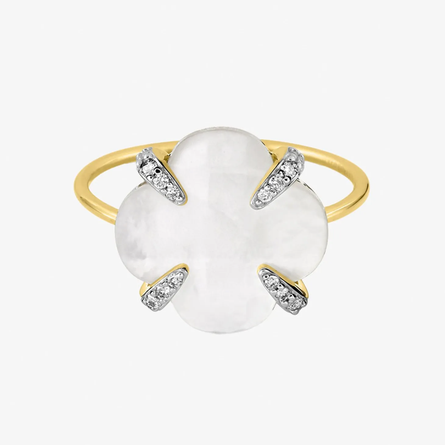 Morganne Bello 18Cy Yellow Gold Victoria Mother Of Pearl Claw Diamond Ring^The Alkemistry Cheap