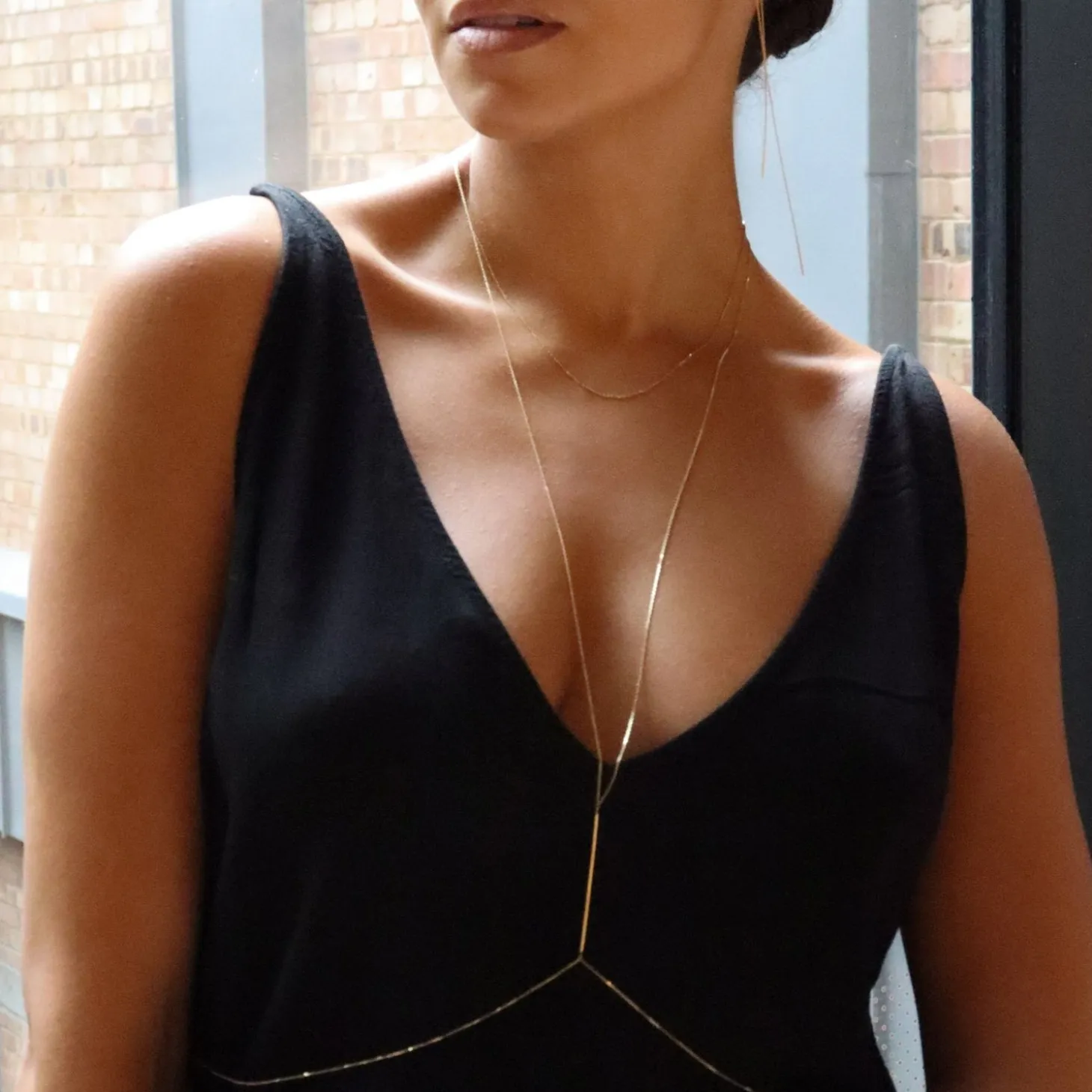 Nude Shimmer - 18Ct Gold, 20" Adjustable Fine Shimmer Necklace^The Alkemistry Fashion