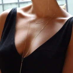 Nude Shimmer - 18Ct Gold, Bar And Fine Shimmer Body Chain^The Alkemistry Sale