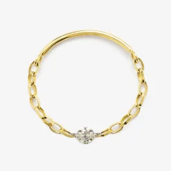 Nude Shimmer - 18Ct Gold, Diamond Shimmer Chain Ring^The Alkemistry Best Sale