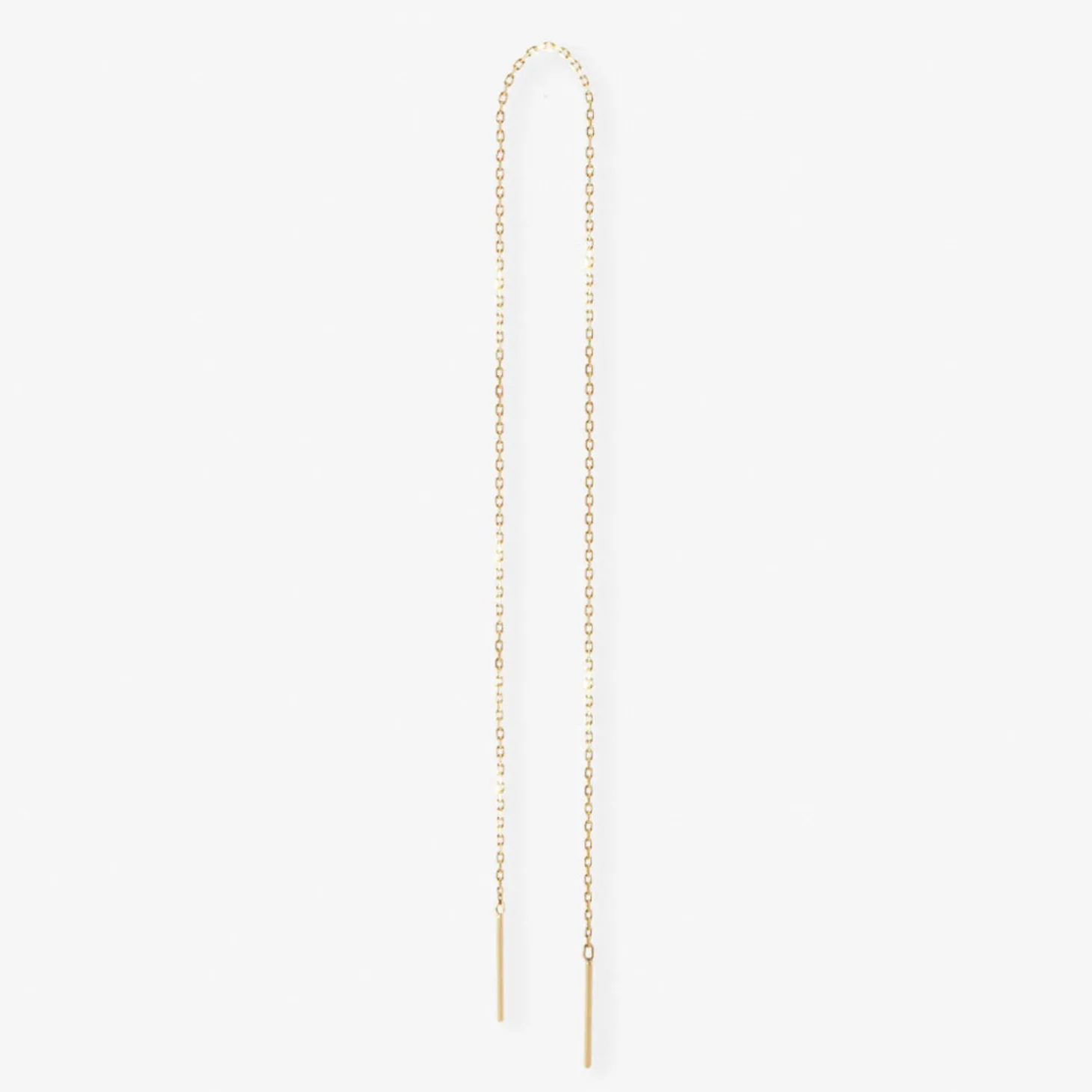 Nude Shimmer - 18Ct Gold, Fine Shimmer Chain Long Threader (Single)^The Alkemistry Best