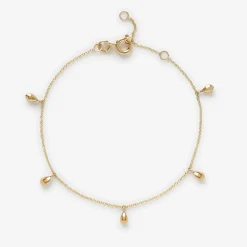 Nude Shimmer - 18Ct Gold, Multi Pear Drop Fine Shimmer Bracelet^The Alkemistry Best Sale