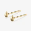 Nude Shimmer - 18Ct Gold, Small Pear Stud Earring (Pair)^The Alkemistry Hot