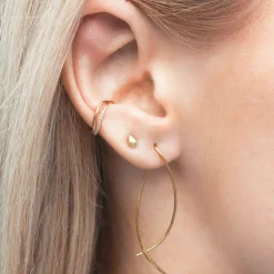 Nude Shimmer - 18Ct Gold, Small Pear Stud Earring (Pair)^The Alkemistry Hot