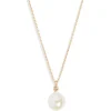 Poppy Finch - 14Ct Gold, Oval Pearl Diamond Dome Necklace^The Alkemistry Fashion