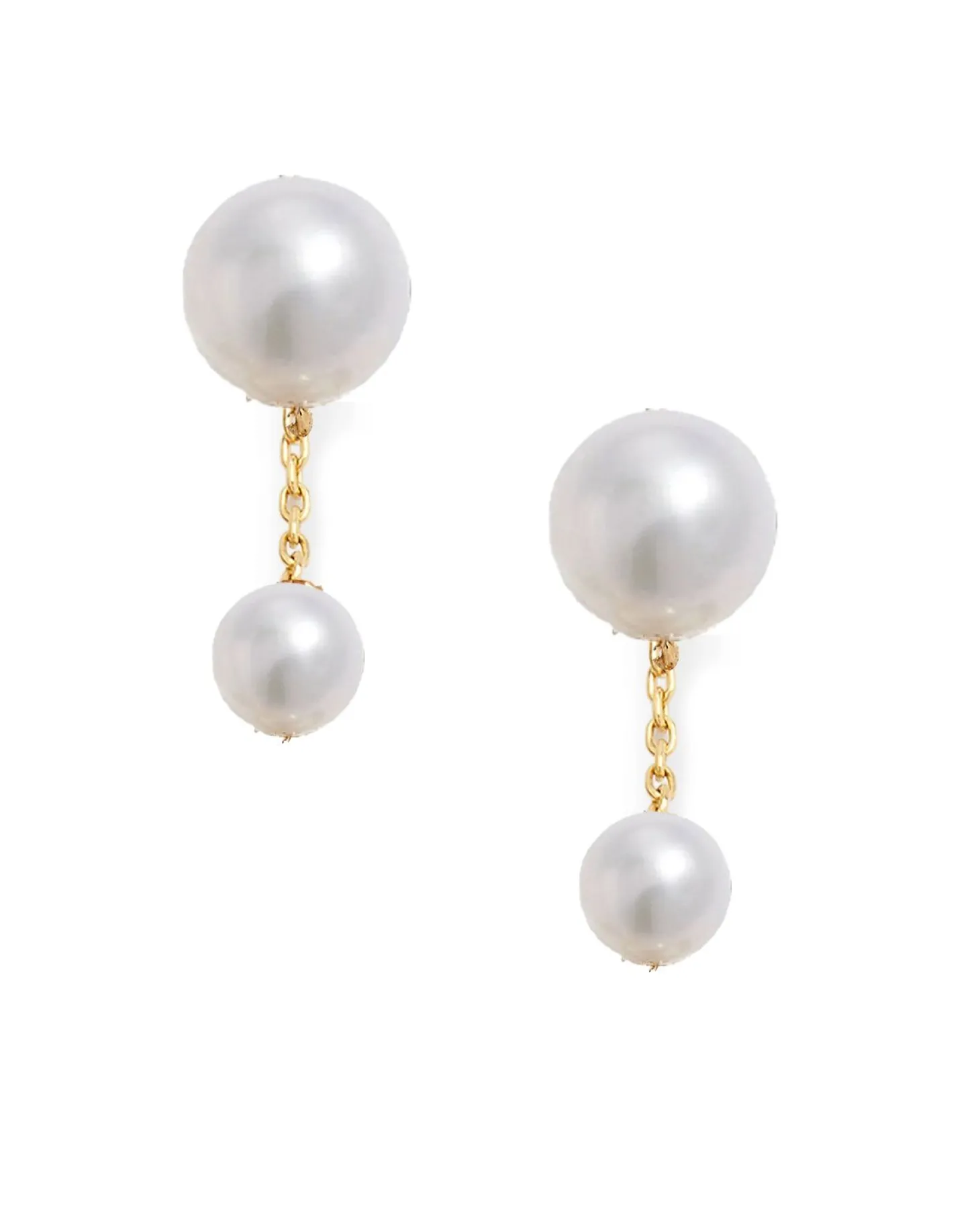 Poppy Finch - 14Ct Gold, Short Pearl Duo Drop Earrings (Pair)^The Alkemistry Best Sale