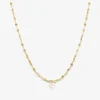 Poppy Finch 14Ct Yellow Gold And Shimmer Pearl Pendant Necklace^The Alkemistry Best