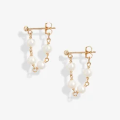 Poppy Finch 14Ct Yellow Gold Baby Pearl Wrap Around Earrings (Pair)^The Alkemistry Hot