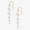 Poppy Finch 14Ct Yellow Gold Round Gradual Pearl Dangle Earrings (Pair)^The Alkemistry Online