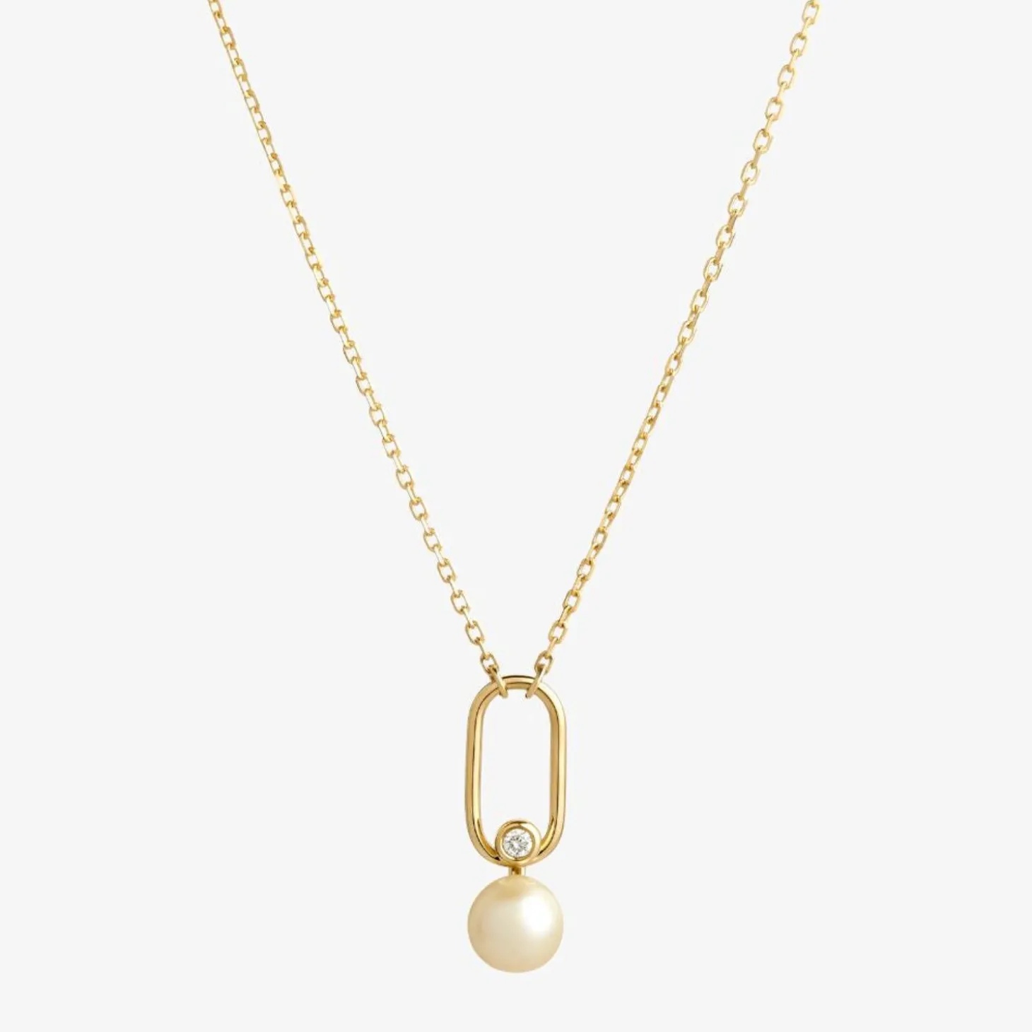 Ruifier 18Ct Yellow Gold Astra Moonlight Pearl And Diamond Pendant Necklace^The Alkemistry Hot