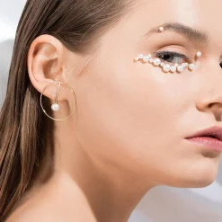 Ruifier 18Ct Yellow Gold Astra New Moon Sphere Akoya Pearl Earrings (Pair)^The Alkemistry Shop
