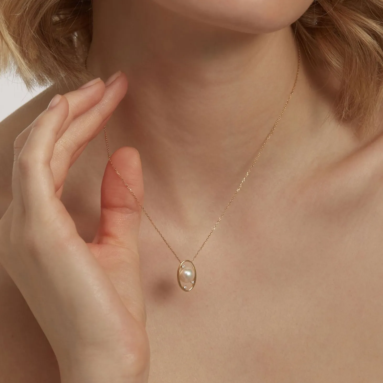 Ruifier 18Ct Yellow Gold Morning Dew Akoya Pearl And Diamond Necklace^The Alkemistry Best Sale
