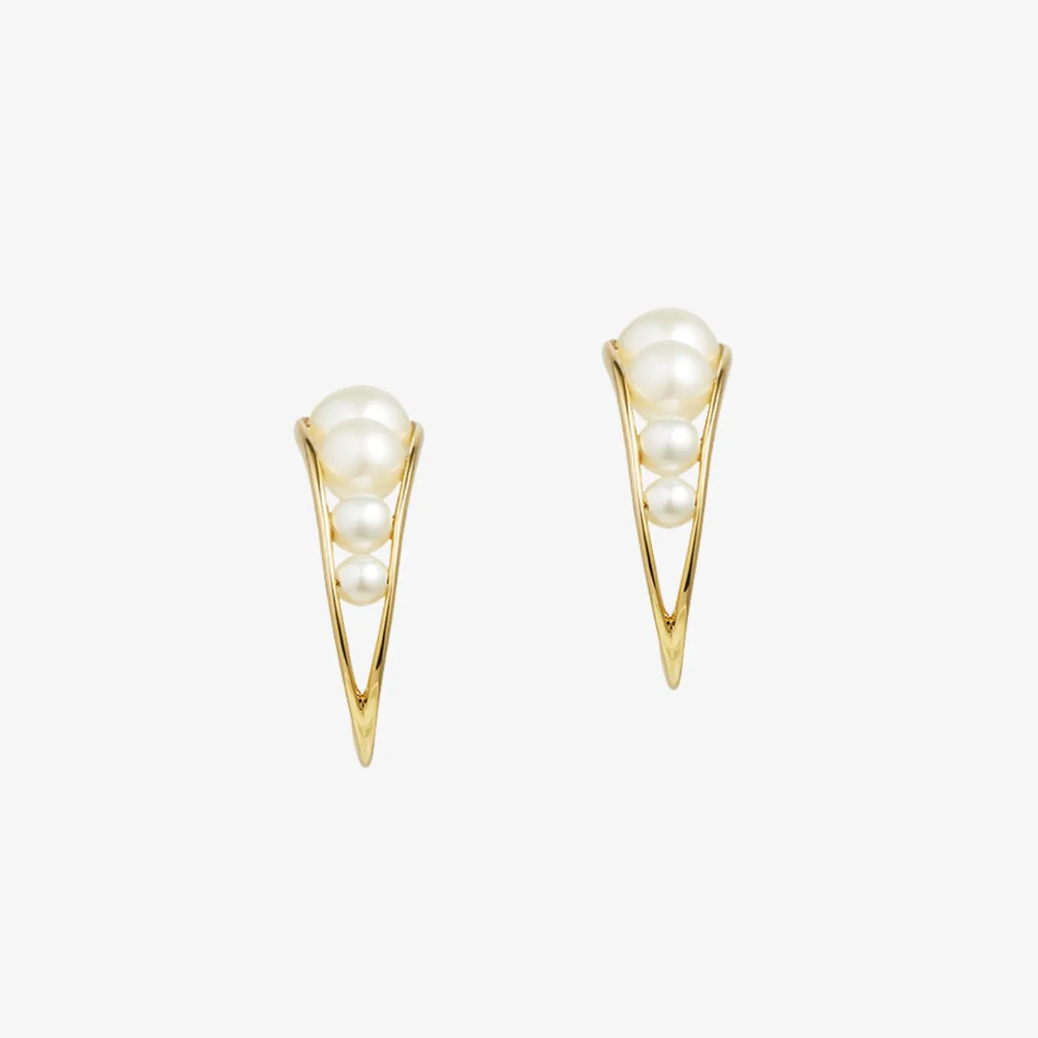 Ruifier 18Ct Yellow Gold Morning Dew 8 Pearl Droplet Earrings (Pair)^The Alkemistry Sale