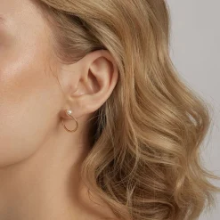 Ruifier 18Ct Yellow Gold Morning Dew Akoya Pearl Hoop Earrings (Pair)^The Alkemistry Store