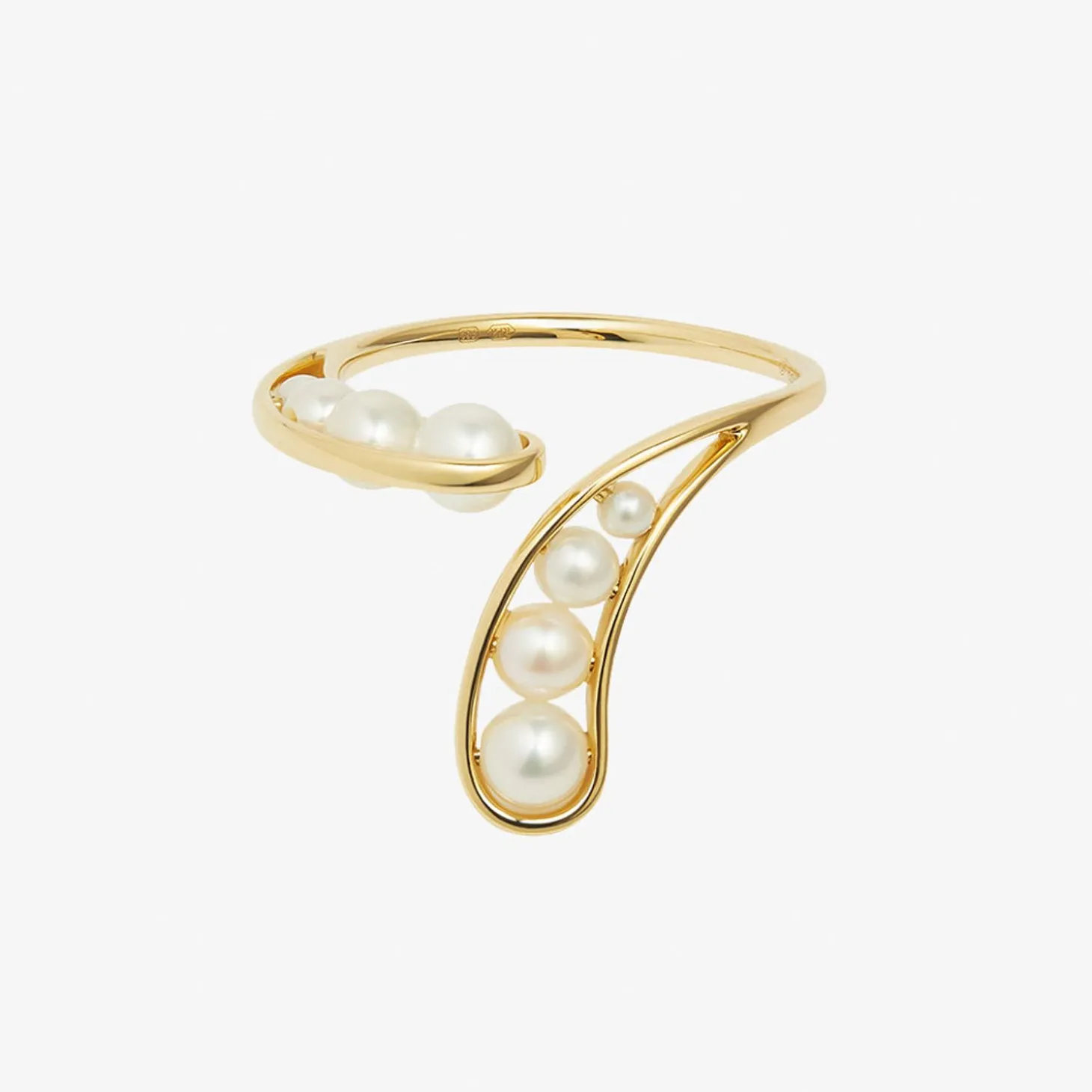 Ruifier 18Ct Yellow Gold Morning Dew Droplet 8 Pearl Ring^The Alkemistry New
