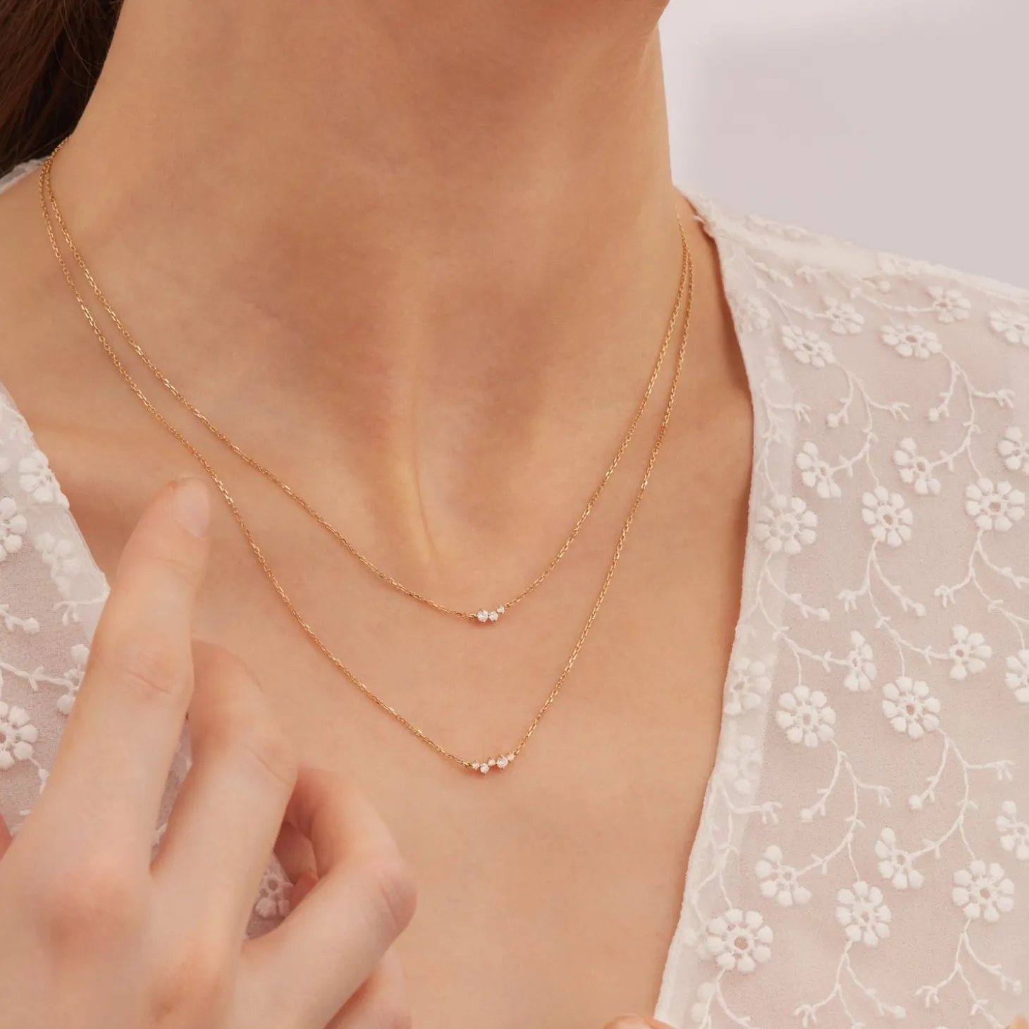 Ruifier 18Ct Yellow Gold Scintella Alpha Ray 3 Diamond Chain Necklace^The Alkemistry Outlet
