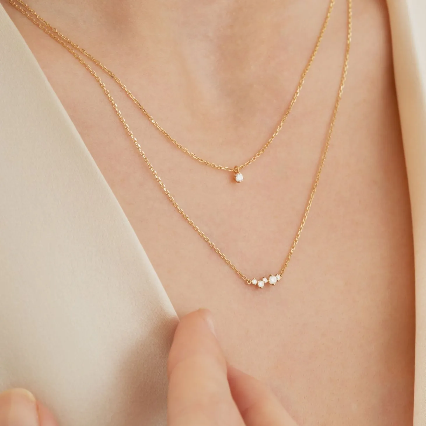 Ruifier 18Ct Yellow Gold Scintilla Alpha Ray 5 Diamond Chain Necklace^The Alkemistry Sale