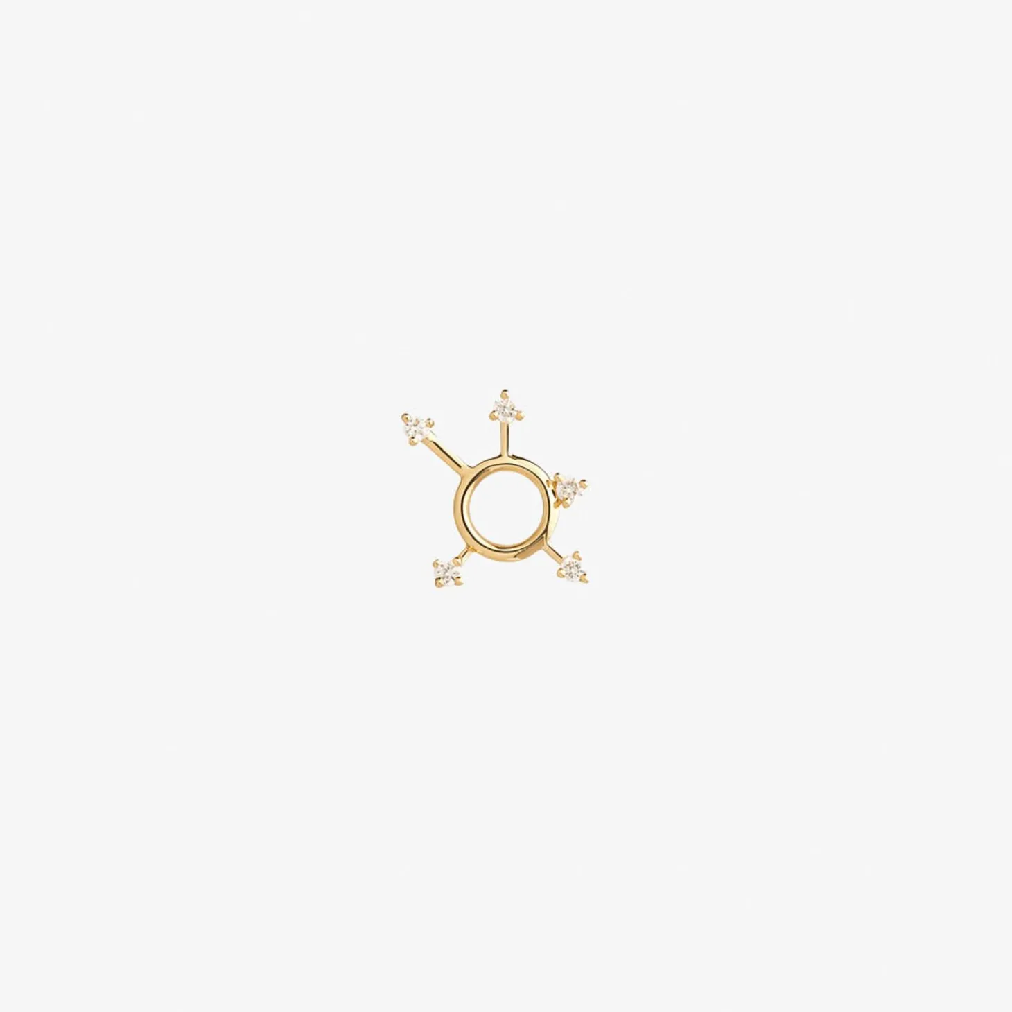 Ruifier 18Ct Yellow Gold Scintilla Sigma Orb 5 Diamond Stud Earring (Single)^The Alkemistry Best