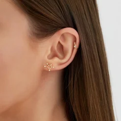 Ruifier 18Ct Yellow Gold Scintilla Sigma Orb 5 Diamond Stud Earring (Single)^The Alkemistry Best