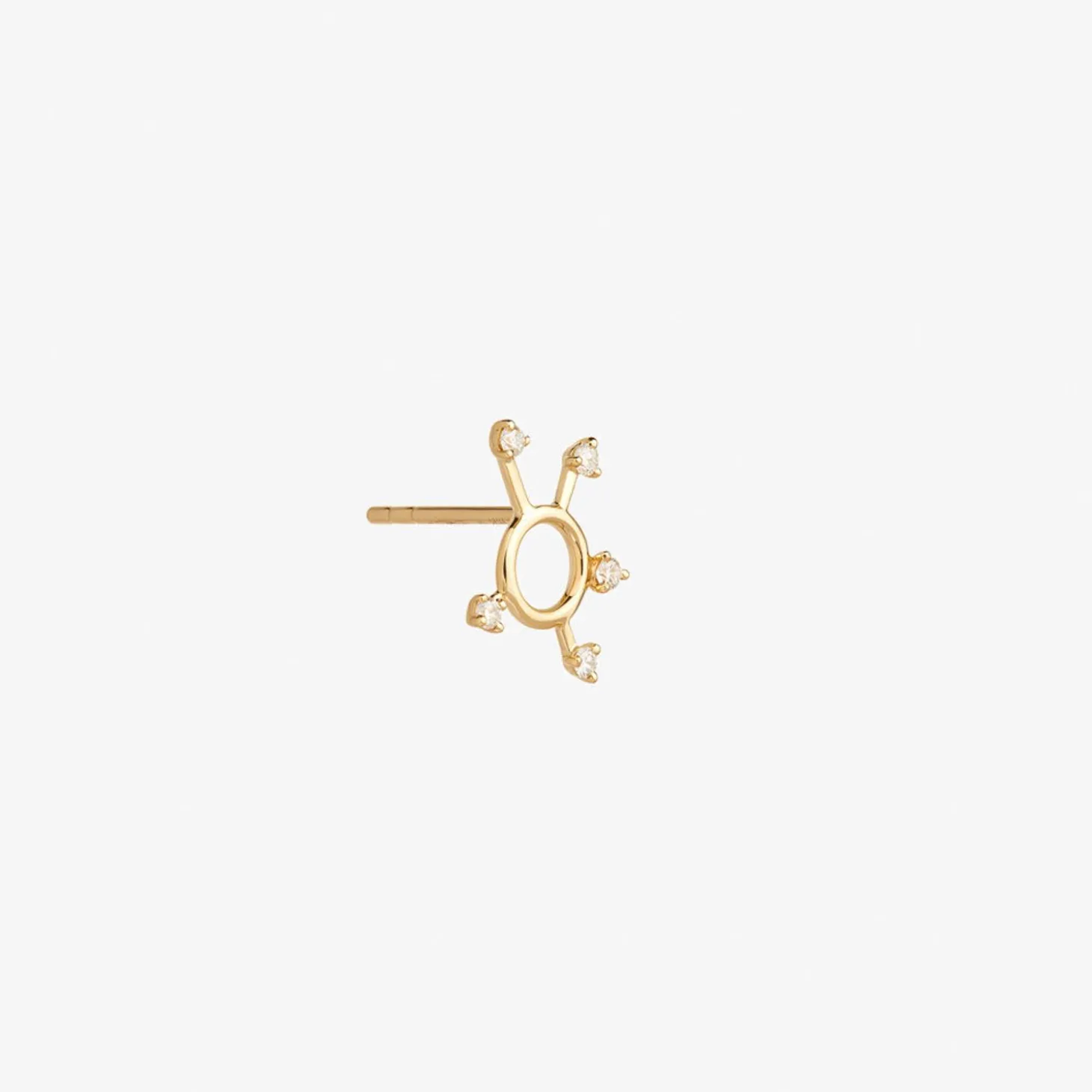 Ruifier 18Ct Yellow Gold Scintilla Sigma Orb 5 Diamond Stud Earring (Single)^The Alkemistry Best