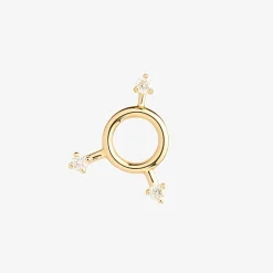 Ruifier 18Ct Yellow Gold Scintilla Sol Orb 3 Diamond Stud Earring (Single)^The Alkemistry Best