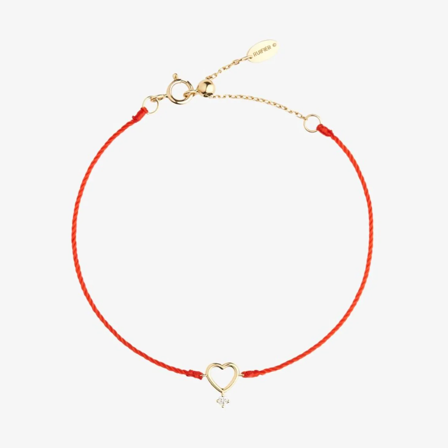 Ruifier 18Ct Yellow Gold Scintilla Amore Diamond Red Cord Bracelet^The Alkemistry Discount