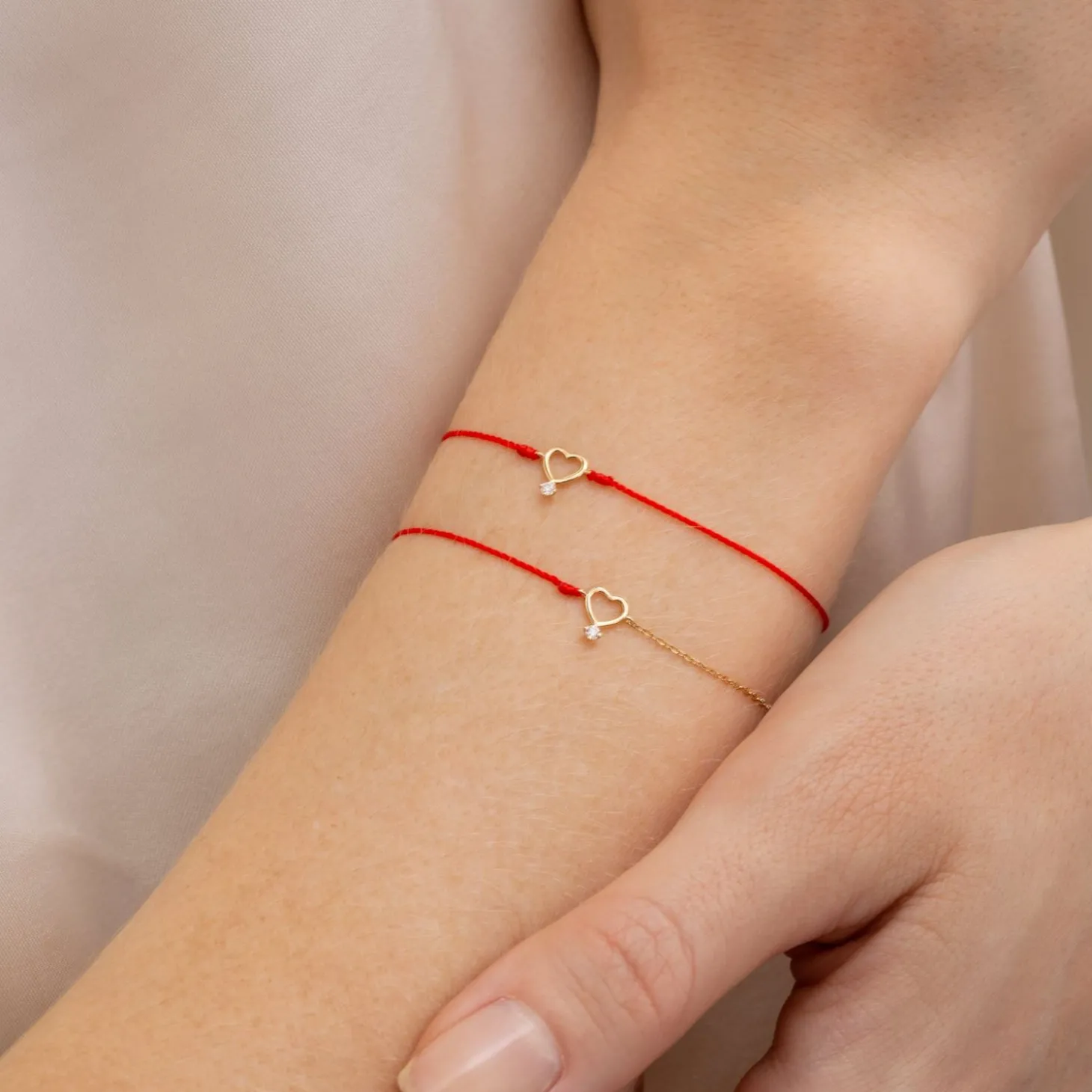 Ruifier 18Ct Yellow Gold Scintilla Amore Diamond Red Cord Bracelet^The Alkemistry Discount