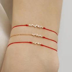 Ruifier 18Ct Yellow Gold Scintilla Deca Ray 10 Diamond Red Cord Bracelet^The Alkemistry Discount