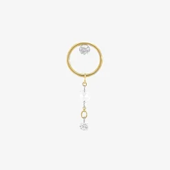 Suncatcher - 18Ct Gold, Double Diamond Drop Earring (Single)^The Alkemistry Best