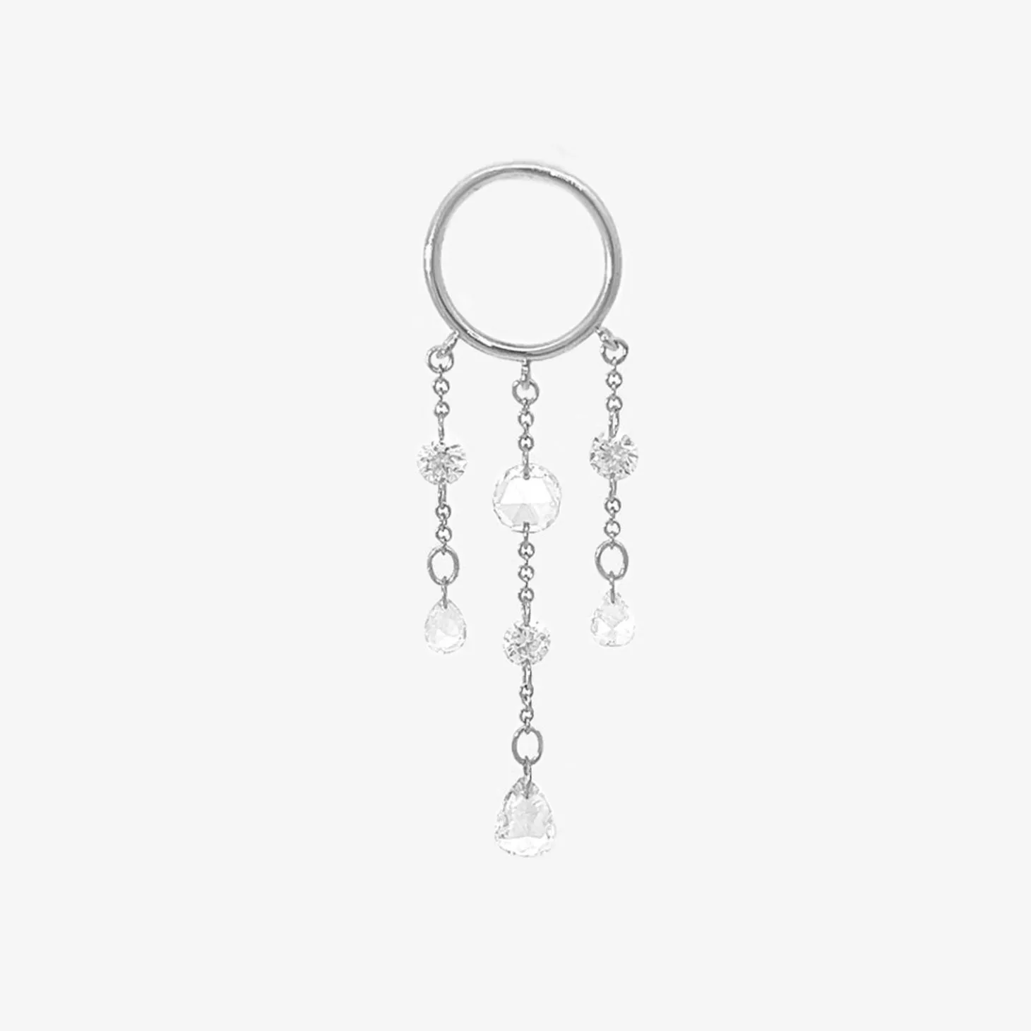 Suncatcher - 18Ct Gold, Large Diamond Chandelier Earring (Single)^The Alkemistry Cheap
