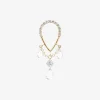 Suncatcher - 18Ct Gold, Pave Pear Triple Pear & Round Drop Earring (Single)^The Alkemistry Clearance