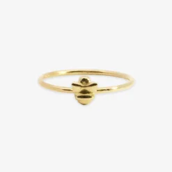 18Ct Yellow Gold Chubby Bee Band Ring^The Alkemistry Online