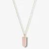 18Ct Yellow Gold Plain Rose Quartz Iqra Necklace^The Alkemistry Cheap