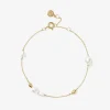 Vianna - 18Ct Gold, White Pearl And Gold Bead Chain Bracelet^The Alkemistry Fashion