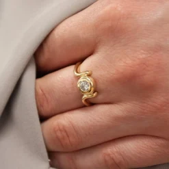 Vintage - 18Ct Gold, Art Dec Diamond Ring^The Alkemistry Fashion