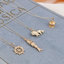 Vintage - 18Ct Gold, Nautical Wheel Charm Necklace Circa 1968^The Alkemistry Best Sale