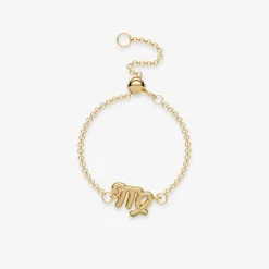 Zodiac - 18Ct Gold, Star Sign Chain Adjuster Ring^The Alkemistry Best