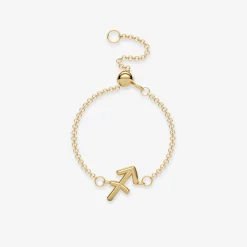 Zodiac - 18Ct Gold, Star Sign Chain Adjuster Ring^The Alkemistry Best