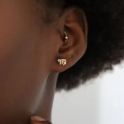 Zodiac - 18Ct Gold, Star Sign Earring (Single)^The Alkemistry Online
