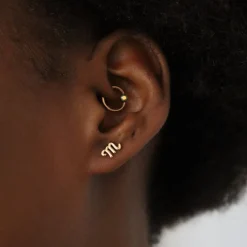 Zodiac - 18Ct Gold, Star Sign Earring (Single)^The Alkemistry Shop