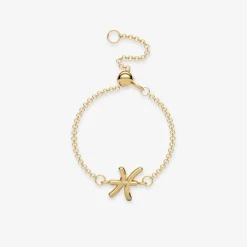 Zodiac - 18Ct Gold, Star Sign Chain Adjuster Ring^The Alkemistry Discount