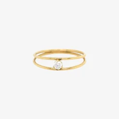 Zoe Chicco 14Ct Gold And Diamond Double Band Ring^The Alkemistry Sale