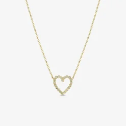 Zoe Chicco 14Ct Yellow Gold And Diamond Small Heart Necklace^The Alkemistry Shop